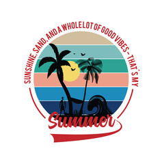 summer vacation t shirt design 