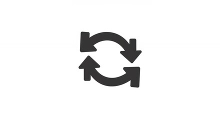 Fototapeta premium Arrows Forming Circle Cycle Icon for Refreshing or Recycling Concept