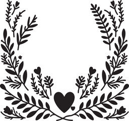 isolated floral border  on white background