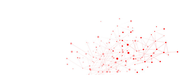 Vector Connect link background. global network technology concept. Digital technology futuristic internet network speed connection red background.