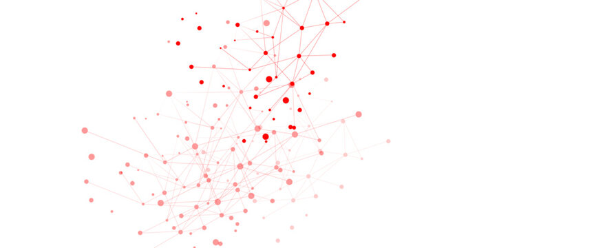 Vector Connect link background. global network technology concept. Digital technology futuristic internet network speed connection red background.
