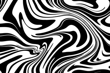 Black fluid wavy abstract lines background. Design illustration for decoration, wall decor, wallpaper, cover, banner.
