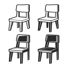 Cartoon Chair Clipart – Fun and Stylish Seating Illustration