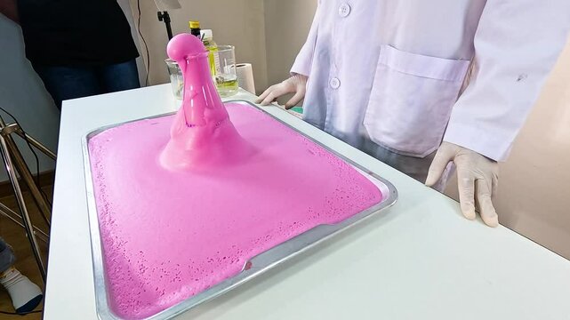 Vibrant Pink Elephant Toothpaste Science Experiment