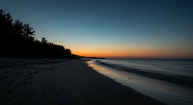 Serene Coastal Sunset