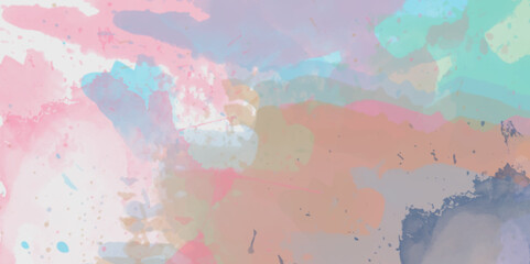 Abstract translucent multicolored watercolor background. Watercolor background. 3D illustration, 3D rendering. Colorful gradient ink colors wet effect hand drawn canvas background