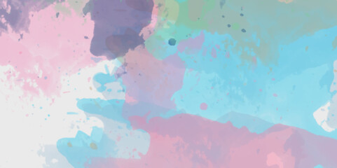 Fototapeta premium Abstract translucent multicolored watercolor background. Watercolor background. 3D illustration, 3D rendering. Colorful gradient ink colors wet effect hand drawn canvas background