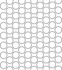 Art with repeating rounded circles consisting of dots