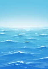 Obraz premium Tranquil ocean scene calm blue water peaceful mood. AI Generated