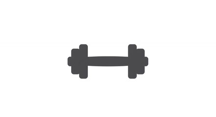 Fototapeta premium Isolated Dumbbell Illustration Representing Fitness and Exercise on a Clean White Background