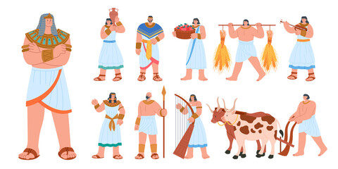 Ancient Egypt Isolated Character Collection