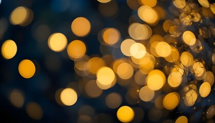 "Shimmering Festive Glow of Golden Lights in a Dreamy Abstract Scene"