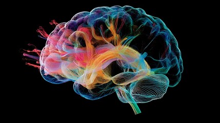 Obraz premium Close Up of Synapse and Neurons Sending Chemical and Electrical Signals in Human Nervous System 3D Rendering