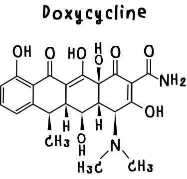 chemical structure of Doxycycline illustration