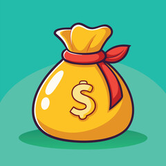 Money Bag Clipart Vector Illustration – Financial Wealth Symbol