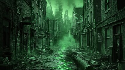 Post-Apocalyptic Green Alleyway