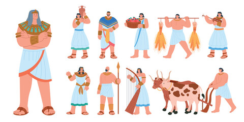 Ancient Egypt Isolated Character Collection