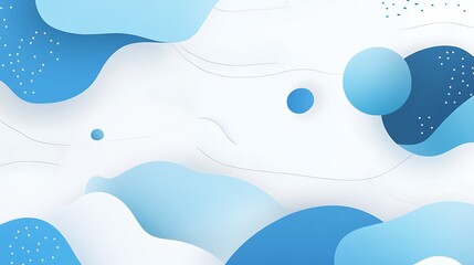 Fototapeta premium Abstract background featuring blue shapes and white layered elements