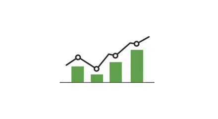 Growth Chart with Increasing Bars in Minimalist Style  