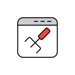 Rake Task Colored Vector Icon for Ruby Development Automation.