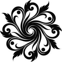 venetian baroque swirls vector art