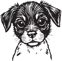 Cute puppy. Hand drawn vector illustration