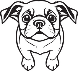 Cute puppy. Hand drawn vector illustration