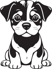 Cute puppy. Hand drawn vector illustration