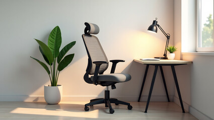 Ergonomic Chair Minimalist Home Office Corner