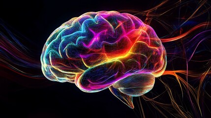 Intricate neural network showcasing connections between neurons in a high-tech visualization