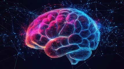 Intricate neural network showcasing connections between neurons in a high-tech visualization