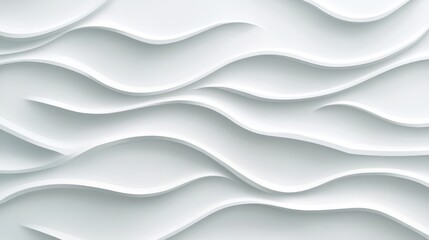 Fototapeta premium Abstract 3d white wave background with smooth curves and flowing design