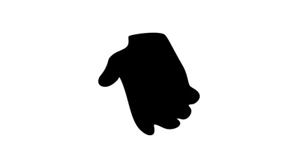 helping hand , black isolated silhouette