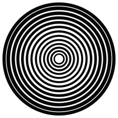 Obraz premium thin concentric rings silhouette vector