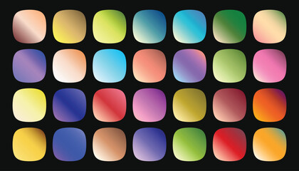 Gradient color palette swatches palette set design, minimal and pastel