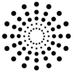 clean radial symmetry silhouette vector