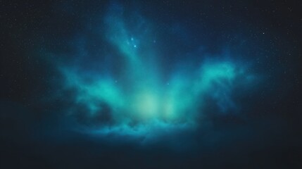 Fototapeta premium an ethereal and captivating image of a glowing nebula with vibrant colors in the dark night sky, suggesting a cosmic phenomena