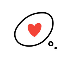 heart speech bubble