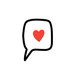 heart speech bubble