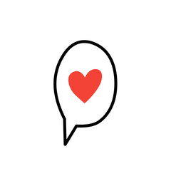heart speech bubble