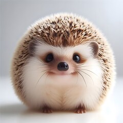 Whimsical Winged Hedgehog with Curious Smile | Adorable Fantasy Hedgehog Illustration with Wings.