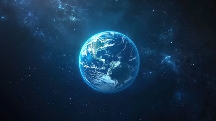 Fototapeta premium The earth viewed from space with a clear perspective of continents and oceans