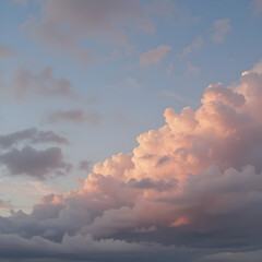 Pastel Sunset Clouds: Sky Background