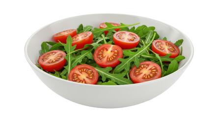 Isolated Rocket Salad with Tomatoes