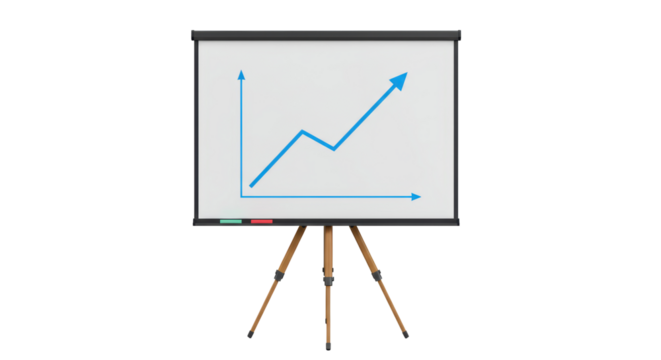 Isolated Whiteboard with Graphic