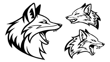 Obraz premium fox head vector