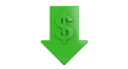 Obraz premium Isolated Money Down Arrow