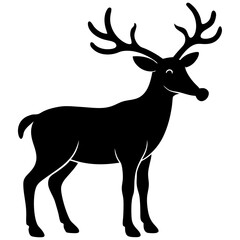 Reindeer silhouette vector illustration 