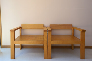 wooden chair in a room