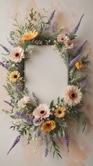 A natural wild meadow frame, bringing a rustic and organic feel to designs.